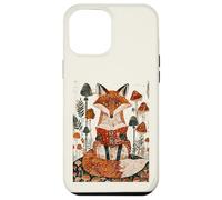 Renard fantaisiste lisant dans Une scène de Livre d'histoires de forêt de Champignons Coque pour iPhone 12 Pro Max