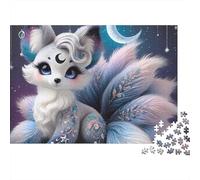 Renard Fantastique Puzzle 1000 Pièces Papier Puzzle pour Adultes Nuit Lunaire Décor Relaxation Cadeau 52x38cm/1000pcs