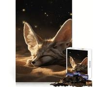 Renard Fennec endormi dans Le désert Puzzle de 1000 pièces pour Adolescents Jeu Intelligent pour Partager Un Moment de complicité Assemblage d'une œuvre d'art 38x26cm