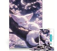 Renard Fennec endormi, Puzzle de 1000 pièces pour Adultes, Jeu de réflexion, Divertissement partagé, découpe de précision, Objet d'art à Exposer 38x52cm