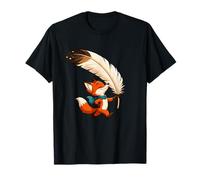 Renard forestier fantaisiste avec Plumes géantes T-Shirt