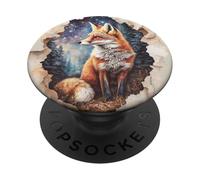Renard Forêt Animaux Étoiles PopSockets PopGrip Adhésif