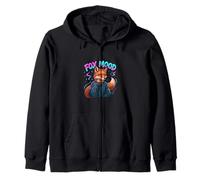 Renard Humeur Esthétique Animal Dessin Animé Personnage Design Sweat à Capuche
