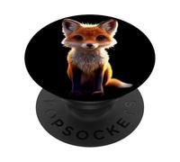 Renard J'aime Les Renards Renard Rouge Amour Petit Renard PopSockets PopGrip Adhésif