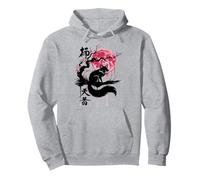 Renard Japonais avec Arbre à Fleurs de Cerisier - Art Japonais de Renard Sweat à Capuche