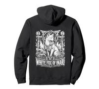 Renard Japonais Blanc d'Inari Messenger of Harvest Spirit Sweat à Capuche