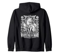 Renard Japonais Blanc d'Inari Messenger of Harvest Spirit Sweat à Capuche