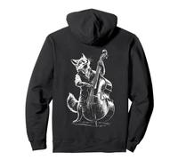 Renard Jouant de la contrebasse Musicien Animal Lover Sweat à Capuche