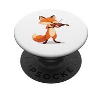Renard Jouant du Violon - Design Musical forestier PopSockets PopGrip Adhésif