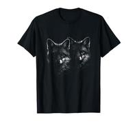 Renard jumeau avec des Ombres Nocturnes de la Faune T-Shirt
