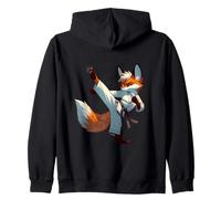 Renard Karaté Style Art Martial Kawaii Sweat à Capuche