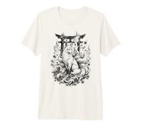 Renard Kitsune Japonais Traditionnel de Style Irezumi T-Shirt Haut de Gamme