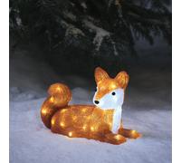 Renard Lumineux à Piles, Figurine de Noël d'Extérieur en Acrylique