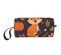 Renard Mignon d'automne, Trousse de Maquillage Trousse à cosmétiques Trousse de Toilette de Voyage Portable Pochette de Maquillage