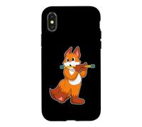 Renard Musicien Flûte Musique Coque pour iPhone X/XS