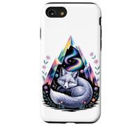 Renard Mystique Galaxie Montagne Cristal Aurore Forêt Coque pour iPhone SE (2020) / 7 / 8