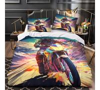 Renard mythique Housse de Couette Microfibre Ultra Douce 3D Imprimée Résistante Fantaisie numérique Parure de Lit Fermeture Éclair Hypoallergique Confortable for Hommes Enfants King（220x240cm）