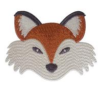 Renard Patch fer à coudre sur sac de vêtements broderie animale Applique insigne brodé