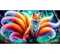 Renard Puzzle 1000 pièces Educa Jouet en Bois Cadeau Unique De l'art Décoration Jeu éducatif Challenge Toy pour Adultes et Enfants à partir de 14 Ans renard38x52cm/1000pcs