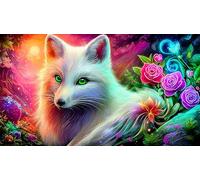 Renard Puzzles 1000 pièces Cadeau Unique Jeu éducatif Challenge Toy de qualité supérieure Peinture Art pour Adultes et Enfants renard38x52cm/1000pcs