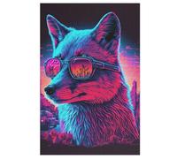 Renard Puzzles Adulte 1000 Pieces Cadeau Famille Puzzle Classique 3D EnfantsJouet en Bois Cadeau Unique （78×53cm）