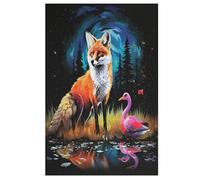 Renard Puzzles en Bois, De Décompression Puzzle, pour Adultes Enfants 1000 Pièces Jouets De Décompression （78×53cm）
