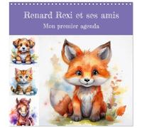 Renard Rexi et ses amis - mon premier agenda (calendrier mural carré 2026, 30 x 60 cm (ouvert)) Calendrier double avec une page pour vos prises de notes