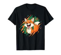 Renard Rieur Cartoon Kawaii Forest Anime Style T-Shirt