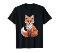Renard Rouge Animaux Sauvage Illustration T-Shirt