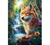 Renard ruisseau 1000 Pièces Puzzle Collectionneur en Carton Rigide sans Déformation Animaux de Paysage Naturel Très Difficile Motif Complexe Décoration Murale Qualité Premium 1000 PCS