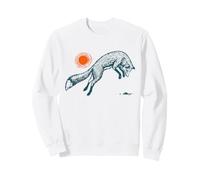 Renard Sauteur Soleil Forêt Animaux Nature Forêt Enfant Sweatshirt