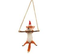 Renard sur un trapèze Pendentif de Noël en feutre - Sass & Belle
