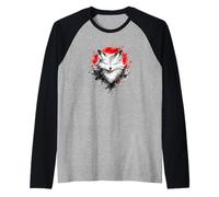 Renard Zen Minimaliste - Japonais Art méditation sérénité Manche Raglan