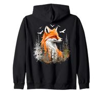 Renards Amoureux des Animaux Art Renard drôle Fleurs de Fox Sweat à Capuche