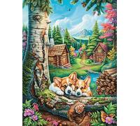 Renards cabane dans Les Arbres 1000 Pièces Puzzle Famille en Carton Rigide Animaux de Paysage Naturel Difficulté Moyenne Activité Familiale Anti-Stress Loisir Créatif Idée Cadeau Anniversaire