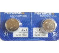 RENATA 301 LOT DE 2 PILES SILVER OXIDE 1,5V