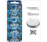 Renata 301 SR43SW SR43 Lot de 10 piles boutons