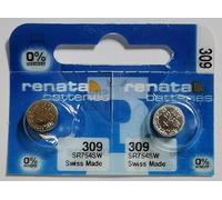 RENATA 309 LOT DE 2 PILES SILVER OXIDE 1,5V
