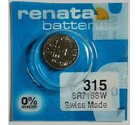 RENATA 315 LOT DE 1 PILE SILVER OXIDE 1,5V