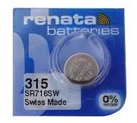 Renata 315 SR716SW Lot de 3 piles pour montre sans mercure