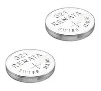 Renata 321 SR616SW Lot de 2 piles boutons 1,55 v à oxyde d’argent sans mercure, pour montre,,1283