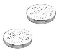 Renata 321 SR616SW Lot de 2 piles boutons 1,55 v à oxyde d’argent sans mercure, pour montre