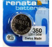 Renata 350 Batterie non rechargeables, montre, simple, portable, 105 mAh, Oxyde d'argent 1,55 V, SR42, à Sommet Plat