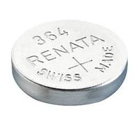 Renata 364 Batterie, Regarder, unicellulaire, oxyde d'argent, 20 Mah, 1,55 V, SR60, Flat Top, 6,8 mm (5 pièces)