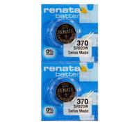 Renata 370 SR920W Lot de 2 Piles pour Montre 1,55 V Oxyde d'argent 370