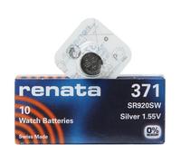 renata 371 SR920SW 1PACK X (10PCS) Silver 1.55V Watch battery Made in swiss