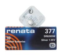 renata 377 SR626SW 1PACK X (10PCS) Silver 1.55V Watch battery Made in swiss