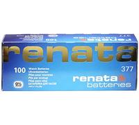 Renata 377 SR626SW Lot de 10 piles bouton à l'oxyde d'argent pour montre 1,55 V