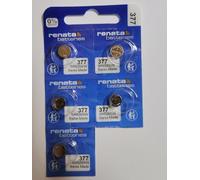 Renata 377 SR626SW Lot de 5 piles pour montre Oxyde d'argent 1,55 V