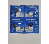 Renata 379 SR521SW Lot de 4 piles à oxyde d'argent pour montre 1,55 V